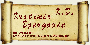 Krstimir Đergović vizit kartica